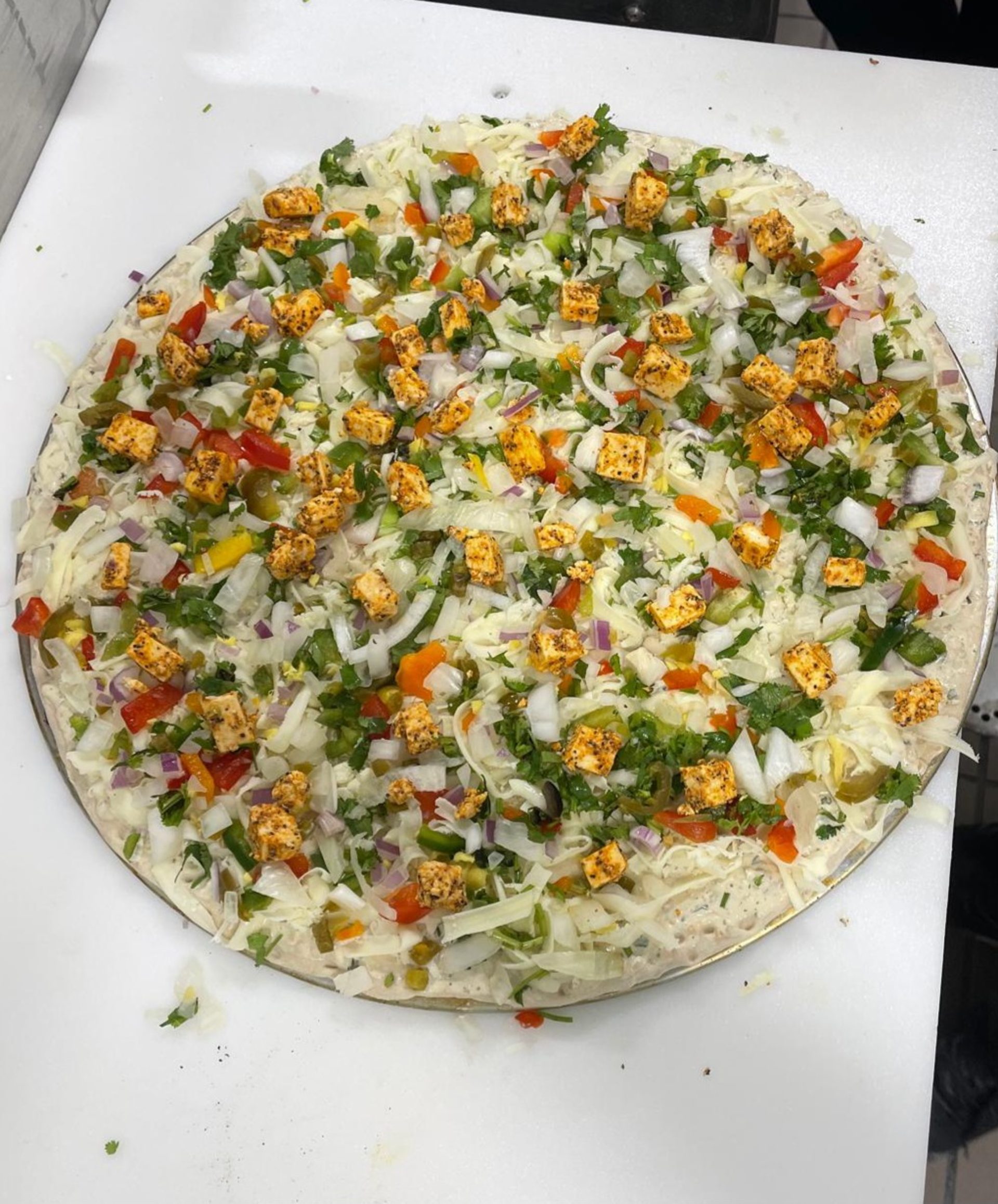 The paneer pizza